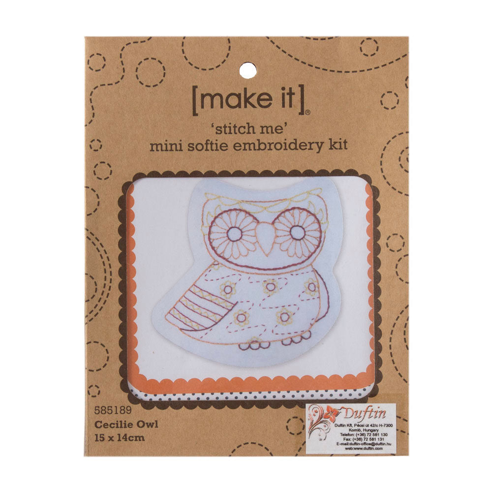Duftin Make it 15x14,5 cm Baykuş Zincir İşi Nakış Kiti - 585189